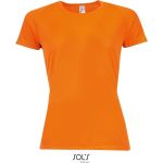 Sport-T-Shirt für Damen SPORTS - neonorange XXL