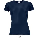 Damen-Sport-T-Shirt SPORTY - Französisches Marineblau XS