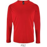 Herren-Sport-T-Shirt SPORTS mit langen Ärmeln - Rot M