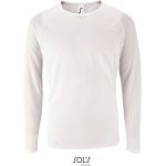 Herren-Sport-T-Shirt SPORTS mit langen Ärmeln - Weiß S