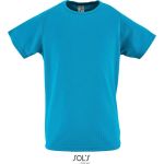 Sport-T-Shirt für Kinder – SPORT – Aqua 6 Jahre