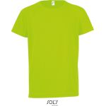 Sport-T-Shirt für Kinder – SPORTS – Neongrün 8 Jahre