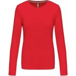 Damen-T-Shirt – Kariban K383 mit langen Ärmeln – Rot XL