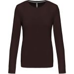 Damen T-Shirt – Kariban K383 Langarm – Schokolade S