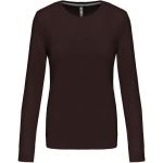 Damen T-Shirt – Kariban K383 Langarm – Schokolade L