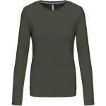 Damen-T-Shirt – Kariban K383 Langarm – Dunkelkhaki L