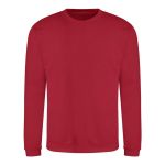 Unisex-Sweatshirt ohne Kapuze JustHoods - Feuerrot XXL