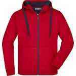 Herren-Sweatshirt Doubleface JN355 - Rot/Carbon S