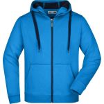 Herren-Sweatshirt Doubleface JN355 – Azurblau/Marineblau XXL
