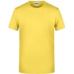 James+Nicholson 8008 Herren-T-Shirt aus Bio-Baumwolle – Gelb 3XL