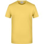 Pánské tričko z bio bavlny James+Nicholson 8008 - Light yellow XL