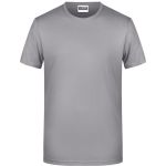 Pánské tričko z bio bavlny James+Nicholson 8008 - Steel grey L