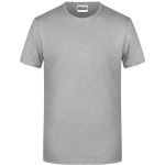 Herren-T-Shirt aus Bio-Baumwolle James+Nicholson 8008 – Grau meliert M