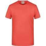 James+Nicholson 8008 Herren-T-Shirt aus Bio-Baumwolle – Koralle 3XL