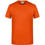 Herren-T-Shirt aus Bio-Baumwolle James+Nicholson 8008 – Dunkelorange M