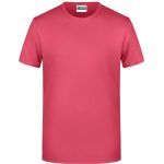 James+Nicholson 8008 Bio-Baumwoll-Herren-T-Shirt – Himbeere L