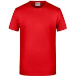 Pánské tričko z bio bavlny James+Nicholson 8008 - Tomato XL