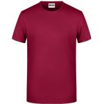 James+Nicholson 8008 Herren-T-Shirt aus Bio-Baumwolle – Burgunderrot XXL