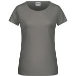 Damen-T-Shirt aus Bio-Baumwolle James+Nicholson 8007 – Mittelgrau M