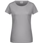 Damen-T-Shirt aus Bio-Baumwolle James+Nicholson 8007 – Stahlgrau S