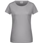 Damen-T-Shirt aus Bio-Baumwolle James+Nicholson 8007 – Stahlgrau S