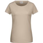 James+Nicholson 8007 Damen-T-Shirt aus Bio-Baumwolle – Stone XS