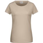Damen-T-Shirt aus Bio-Baumwolle James+Nicholson 8007 – Stone XXL