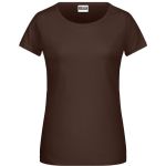 James+Nicholson 8007 Bio-Baumwoll-T-Shirt für Damen – Braun S