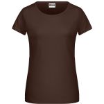 James+Nicholson 8007 Damen-T-Shirt aus Bio-Baumwolle – Braun L