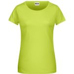 Damen-T-Shirt aus Bio-Baumwolle James+Nicholson 8007 – Säuregelb XL
