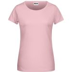 James+Nicholson 8007 Damen-T-Shirt aus Bio-Baumwolle – Zartrosa XXL