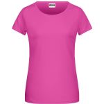 James+Nicholson 8007 Damen-T-Shirt aus Bio-Baumwolle – Rosa L