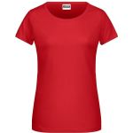 Damen-T-Shirt aus Bio-Baumwolle James+Nicholson 8007 – Rot XXL