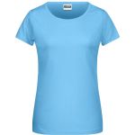 Damen-T-Shirt aus Bio-Baumwolle James+Nicholson 8007 – Himmelblau S