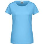 Damen-T-Shirt aus Bio-Baumwolle James+Nicholson 8007 – Himmelblau M