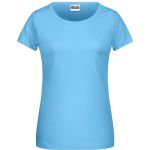 Damen-T-Shirt aus Bio-Baumwolle James+Nicholson 8007 – Himmelblau XL