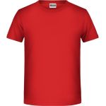 James+Nicholson Bio-Baumwoll-T-Shirt für Jungen 8008B – Rot XL