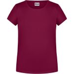 James+Nicholson Mädchen-T-Shirt aus Bio-Baumwolle 8007G – Wein XS