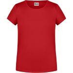 James+Nicholson 8007G Mädchen-T-Shirt aus Bio-Baumwolle – Rot XS