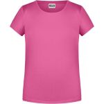 James+Nicholson Mädchen-T-Shirt aus Bio-Baumwolle 8007G – Rosa L