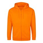 Herren-Kapuzenpullover mit Reißverschluss ZOODIE – Orange crush XXL