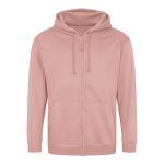 Herren-Kapuzenpullover mit Reißverschluss ZOODIE – Staubiges Rosa S