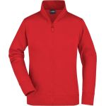 James+Nicholson JN52 Damen-Kapuzenpullover mit Reißverschluss – Rot S