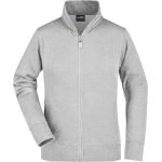 James+Nicholson JN52 Damen-Kapuzenpullover mit Reißverschluss – Grau meliert S