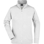 James+Nicholson JN52 Damen-Kapuzenpullover mit Reißverschluss – Weiß L